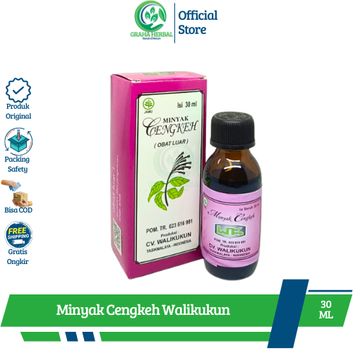 Minyak Cengkeh Walikukun Isi 30ml Original I Minyak Gosok Pijat Cengkeh (Obat Luar)