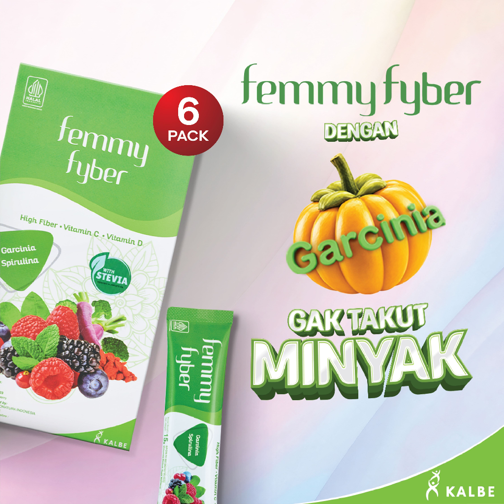 Femmy Fyber 6 Box Hemat – Minuman Fiber 1 Bulan Garcinia
