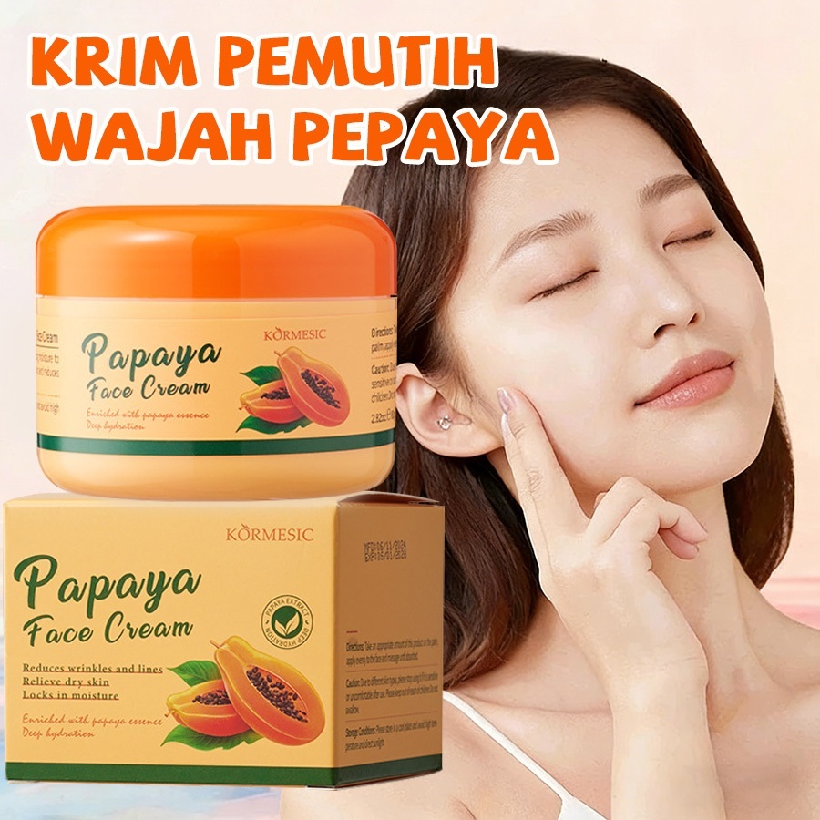 Kormesic Papaya Face Cream 80gr – Krim Wajah Anti Kerutan