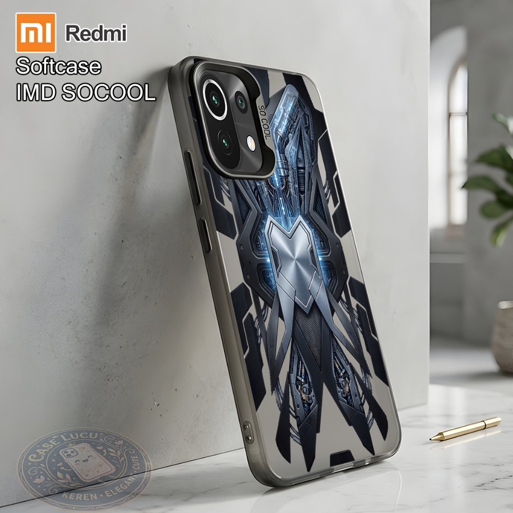 Case IMD So Cool Xiaomi Redmi 11 11 Lite K40 Poco X3 GT Pelindung Hp Case Kilau/Glossy Silikon Casin