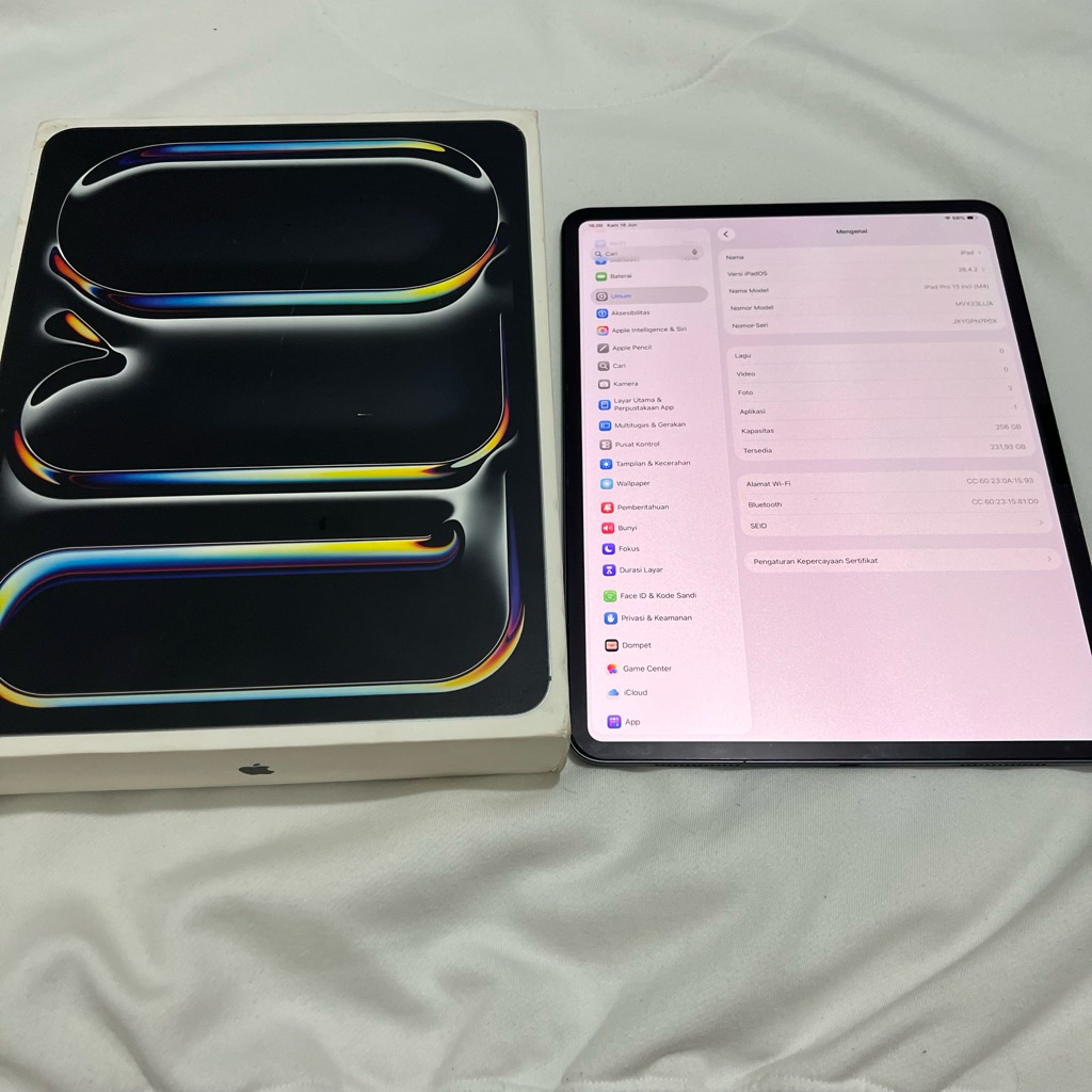 Ipad Pro M4 13 inch 256Gb Inter Wifi Only Black Fullset Second