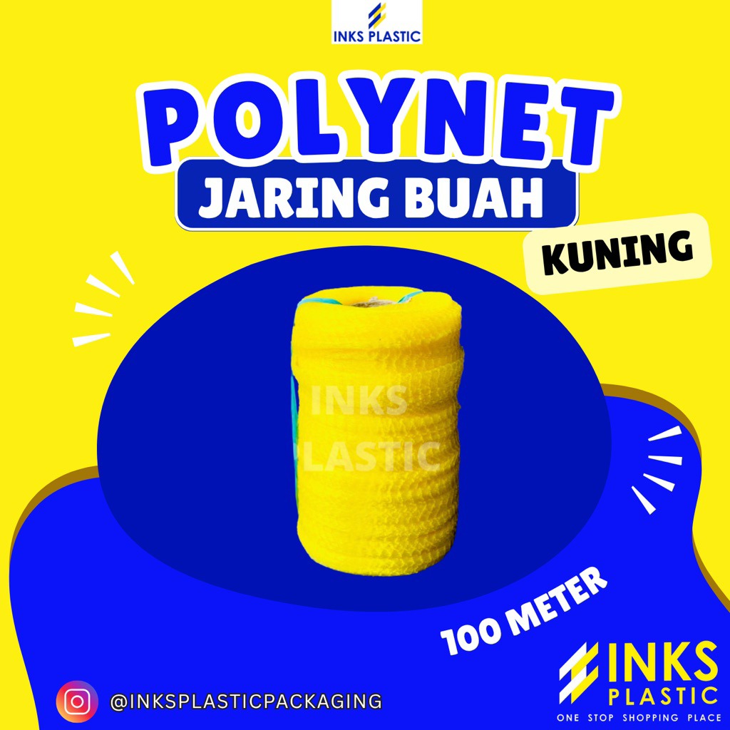 POLYNET JARING BUAH WARING BUAH RAJUT WARNA KUNING