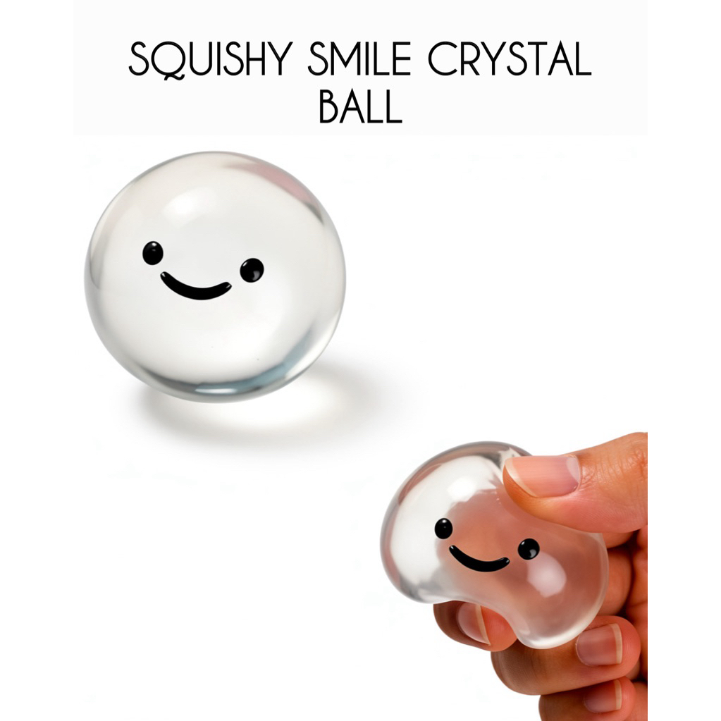 SQUISHY SMILE CRYSTAL BALL / SQUISHY BOLA SENYUM