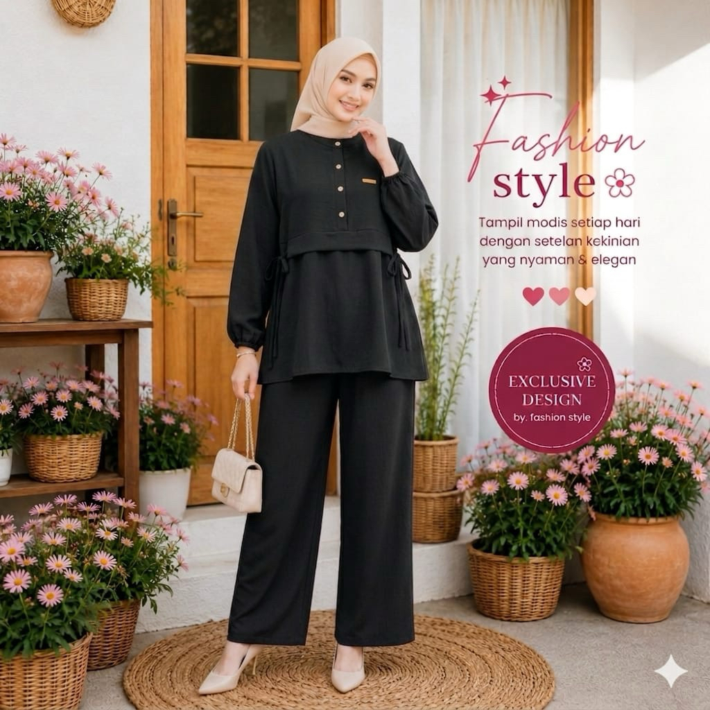 Setelan Wanita Rompi Simpel Jumbo LD 130 kekinian bahan lembut adem