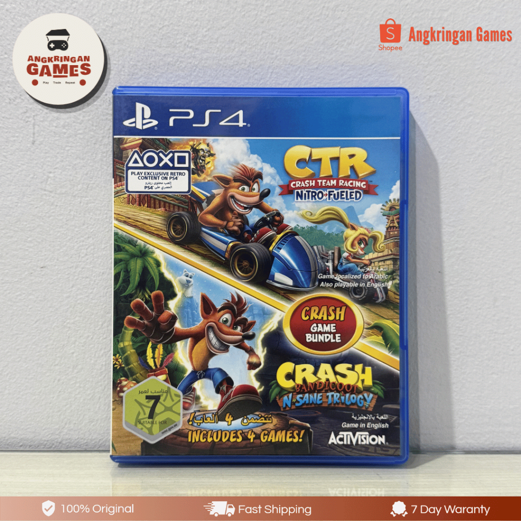 BD Kaset CTR & Crash Bandicoot PS4 | Crash Team Racing Nitro-Fueled + Crash Bandicoot N. Sane Trilog