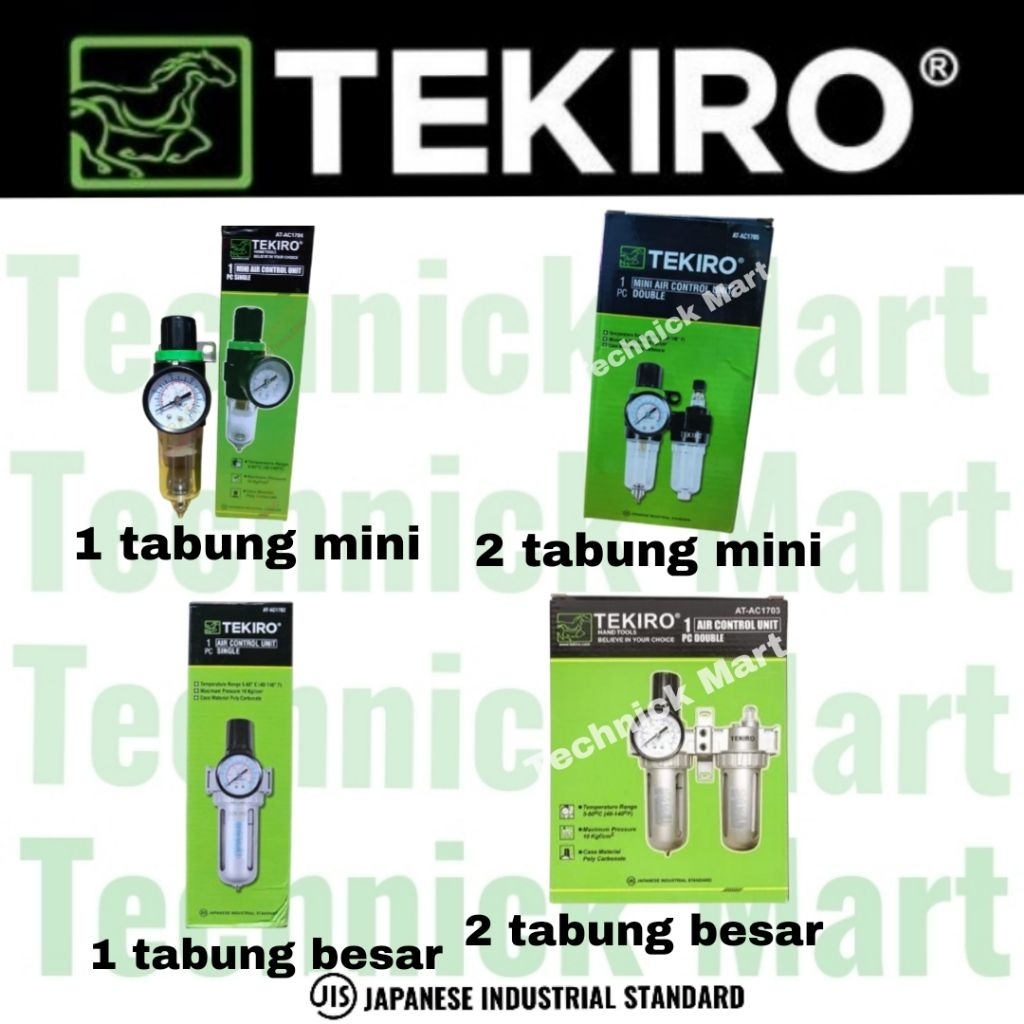 TEKIRO air control unit 1 tabung / 2 tabung besar dan kecil regulator filter udara saringan angin ko