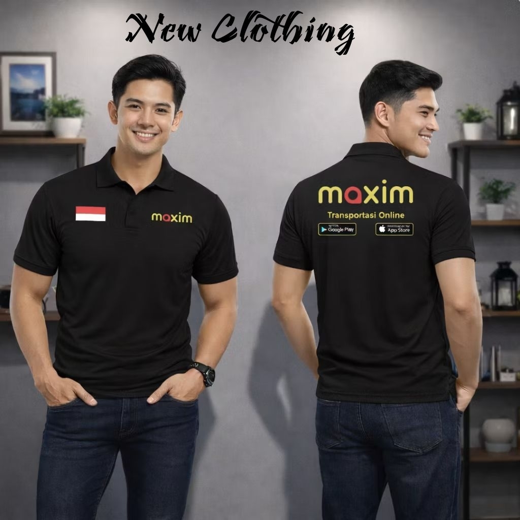 MAXIM.com-BAJU KAOS POLO KERAH MAXIM TRANSPORTASI ONLINE KATUN