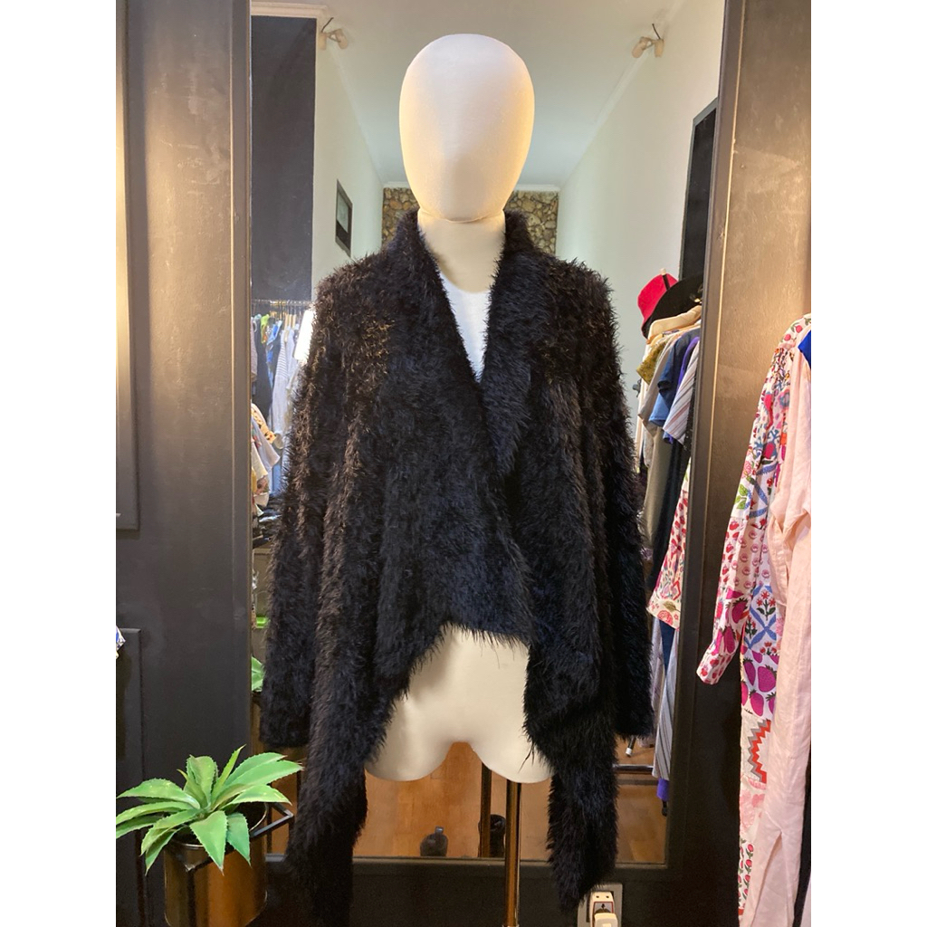 Outer Bulu Hitam Wanita One size