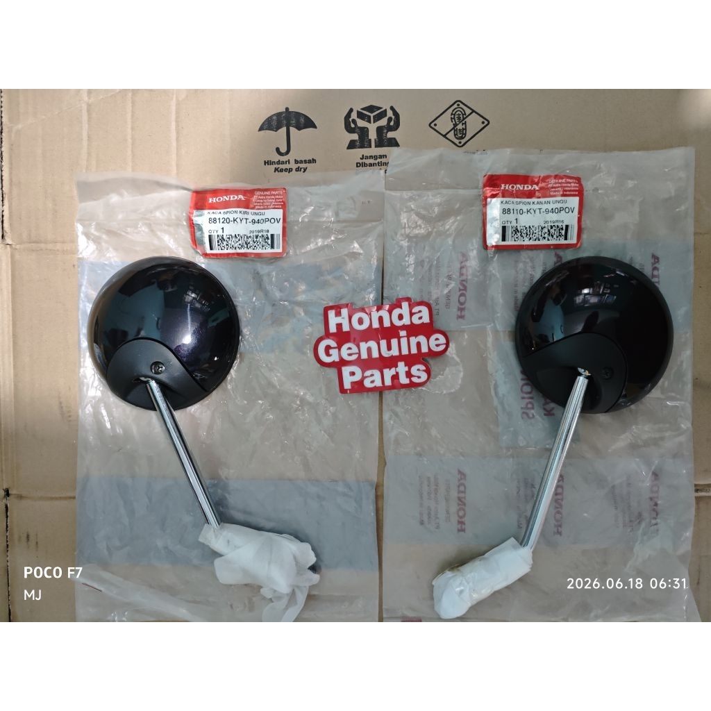 88110KYT940POV & 88120KYT940POV / SPION SET KIRI KANAN SCOOPY KARBU SERI WARNA VIOLET