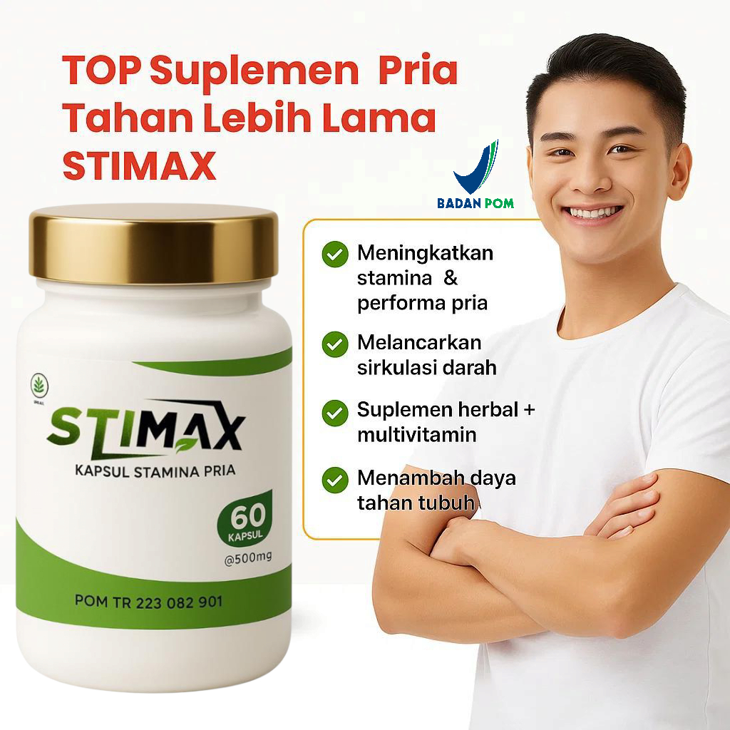 Original Kapsul Stamina STIMAX Suplemen Penambah Obat Stamina Pria Dewasa KUAT HERBAL TAHAN LAMA