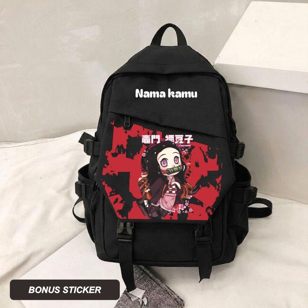 Tas Ransel Sekolah Tanjiro Nezuko Kamado Demon Slayer Anime Sd Smp Sma Kuliah Kerja