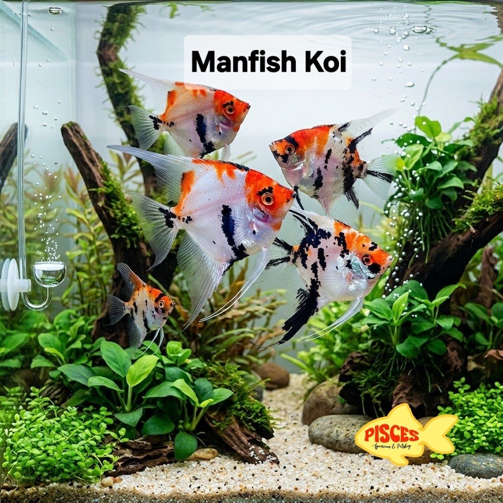 Manfish Koi / Koi Angelfish Ikan Hias Air Tawar Cantik dan Unik