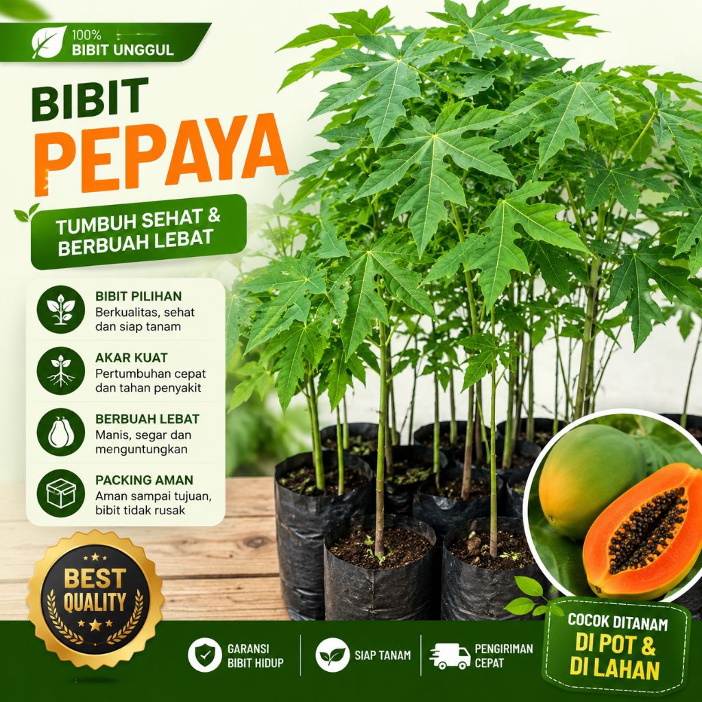 Bibit pepaya siap tanam/ bibit pepaya/ bibit pepaya berkualitas