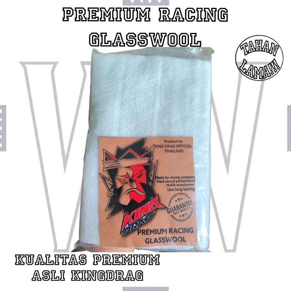 Glasswool Knalpot Premium Asli Kingdrag Tahan Lama Kualitas Premium WW