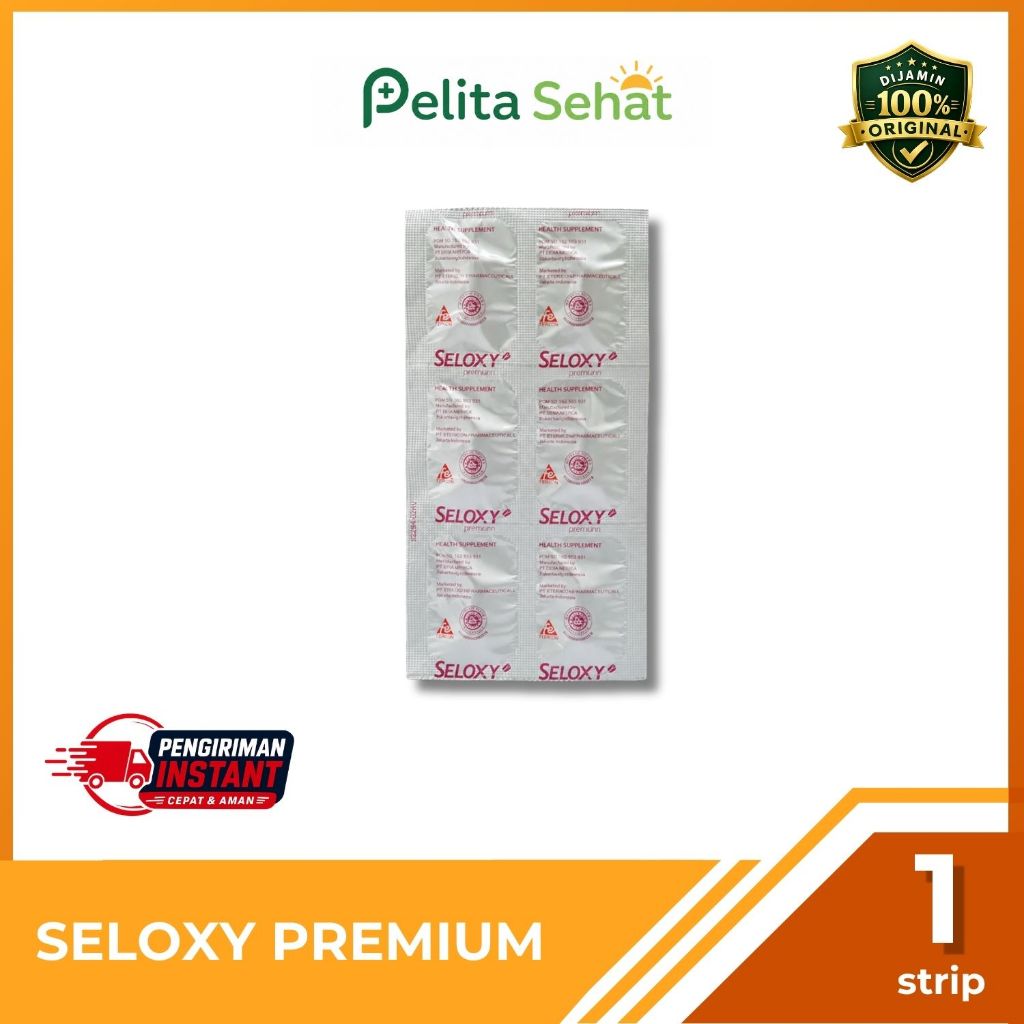 Seloxy Premium 1 Strip @ 6 Tablet Salut Selaput | Suplemen Kesehatan Kulit dengan Ceramosides, Colla