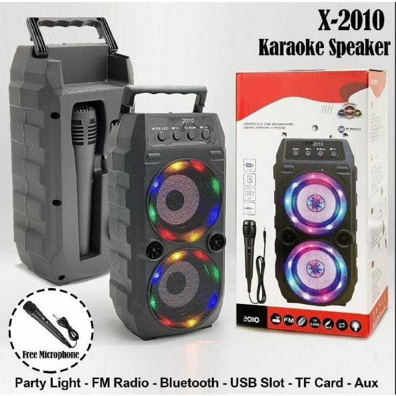 Speaker Bluetooth XTM-2010 + Mic Karaoke Speaker Wireless Karaoke XTM 2010 Speaker Bluetooth