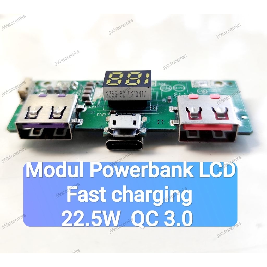 Modul powerbank LCD 22.5W QC3.0 fast charging ( copotan normal)