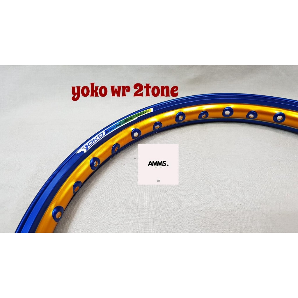 VELG YOKO WR 140 RING 17 WARNA GOLD/BIRU