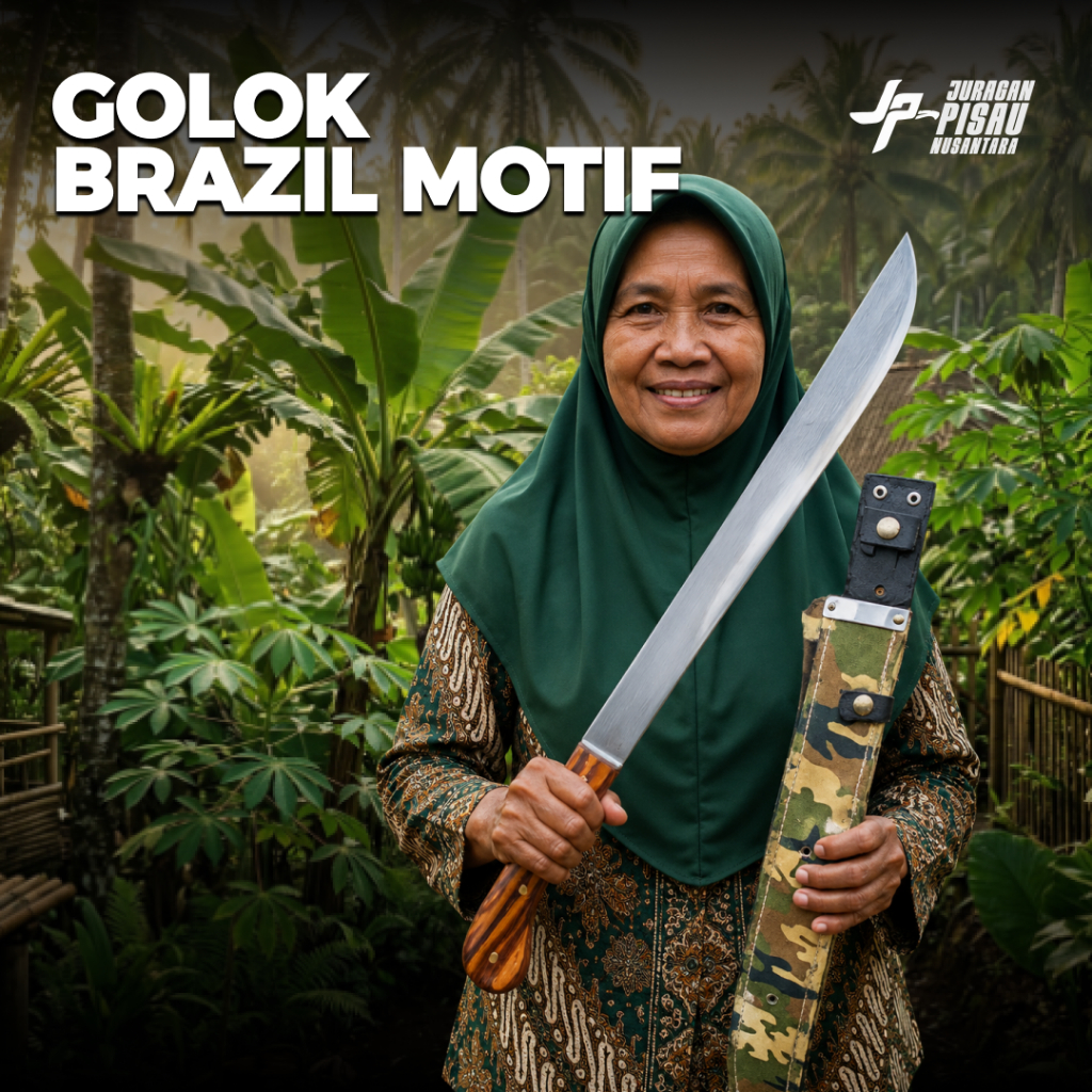 Golok Kebun Tramontina Brazil Baja SUP9 | Machete Tebas Kayu Bambu Perkebunan | Juragan Pisau Nusant