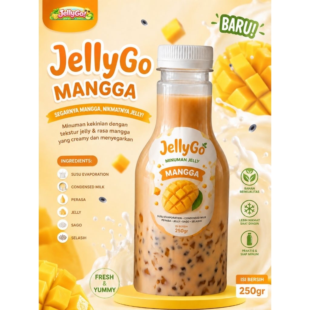 JellyGo | Es Jelly Sago Rasa Mangga
