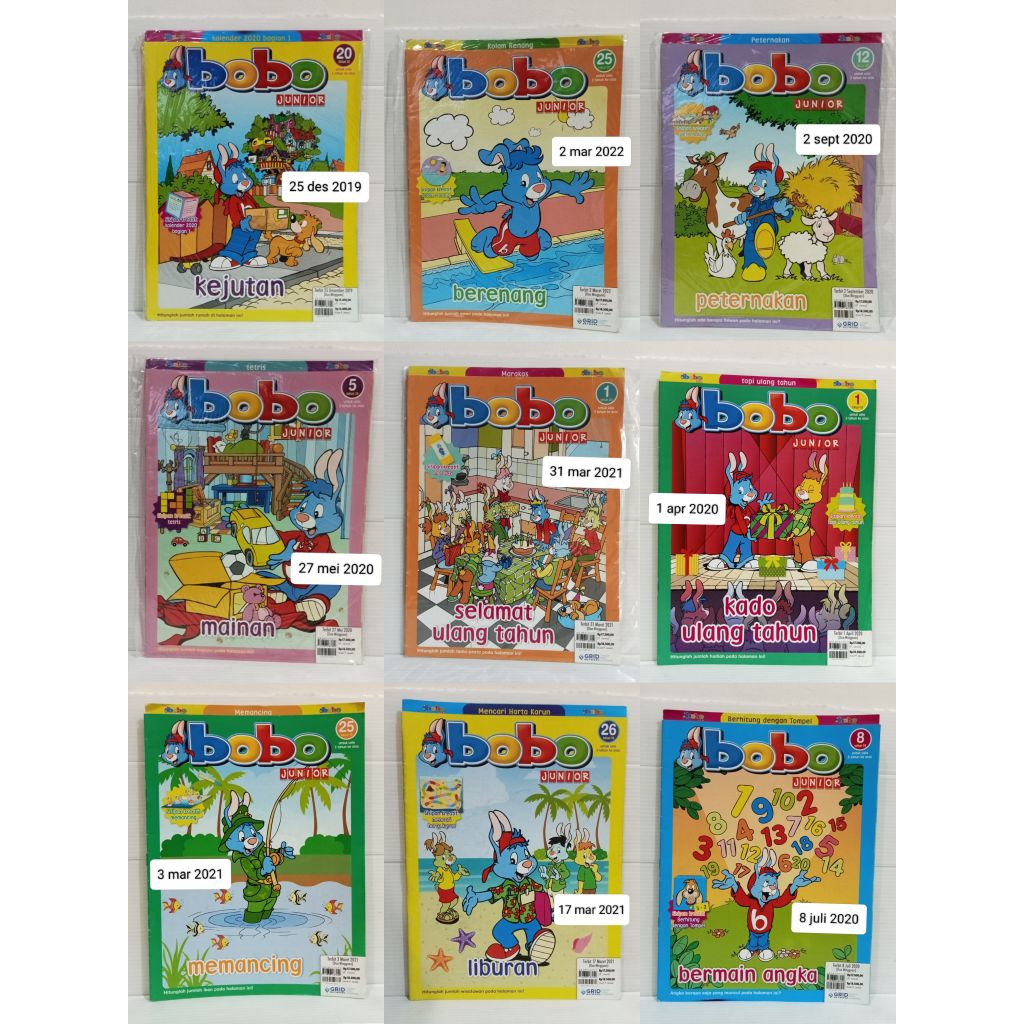 habiskan stok majalah aktivitas anak mombi, bobo jr ( baru, edisi lewat)
