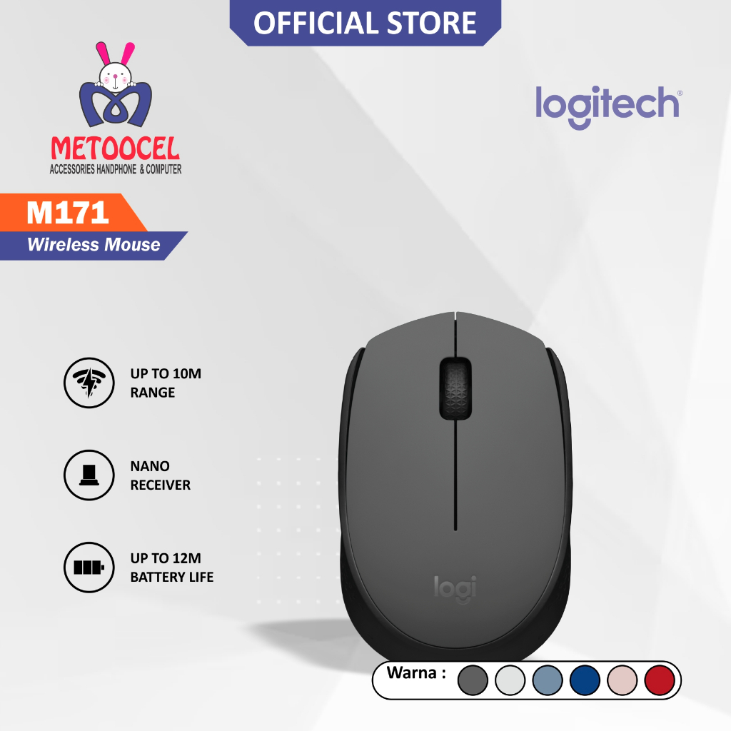 Logitech M171 Wireless Mouse Nirkabel Dongle