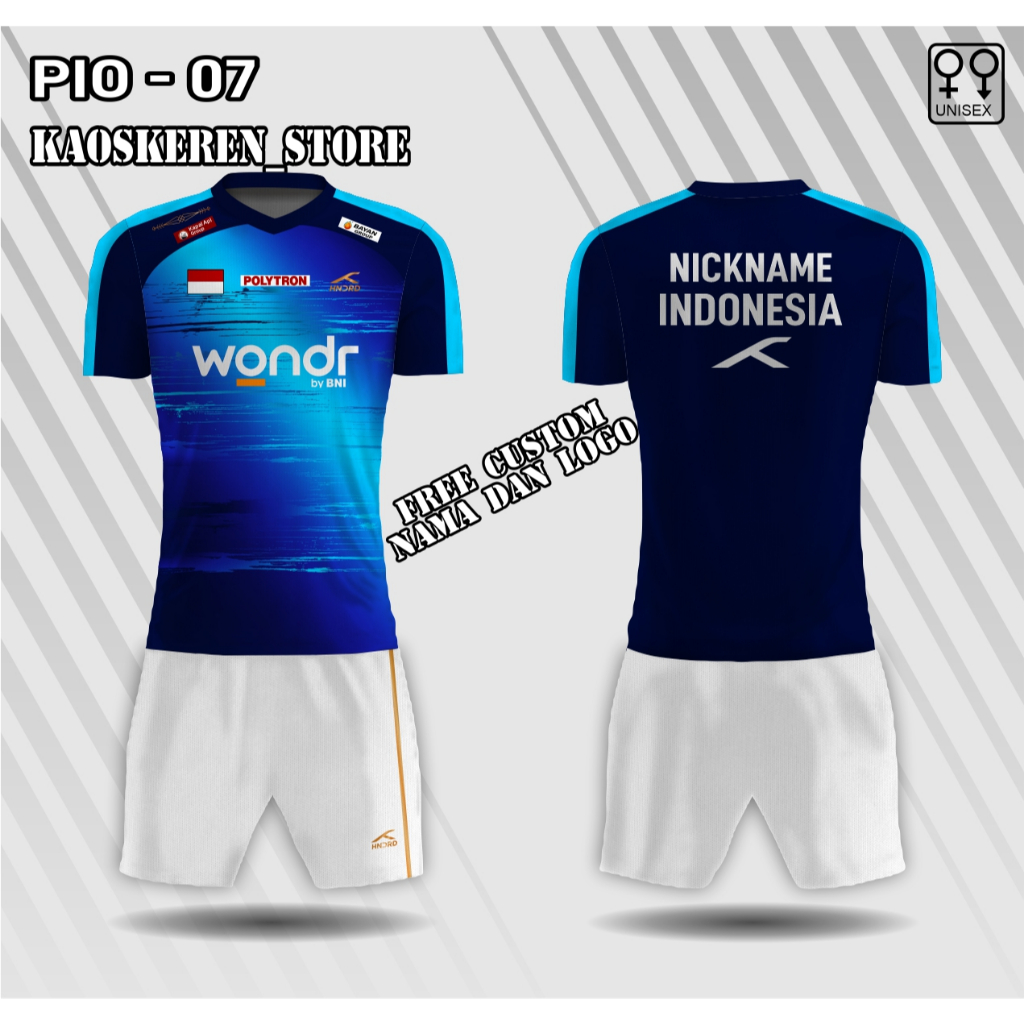 jersey badminton Polytron Indonesia Open 2026 stelan baju bulu tangkis indonesia open 2026 kaos badm
