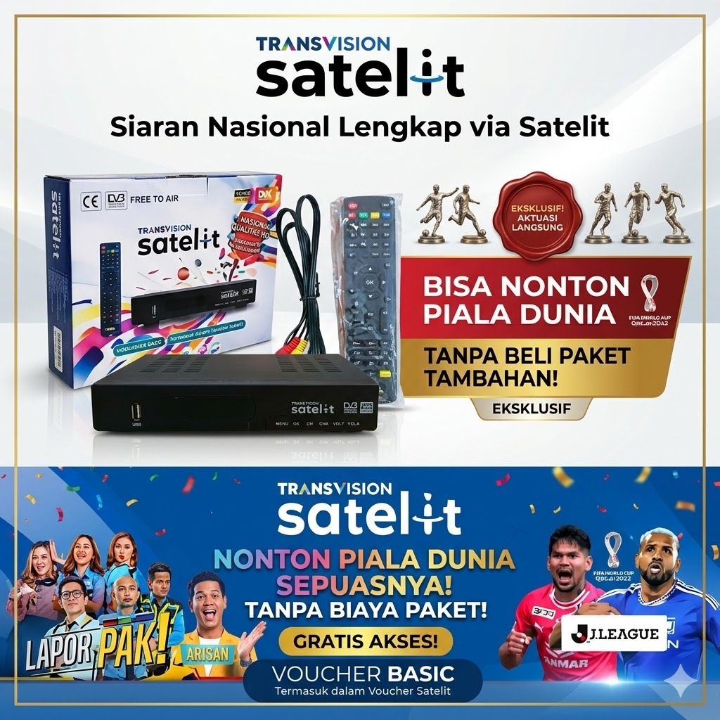 Receiver Transvision Satelit Piala Dunia Parabola / Receiver Piala Dunia Transvision Nusantara HD