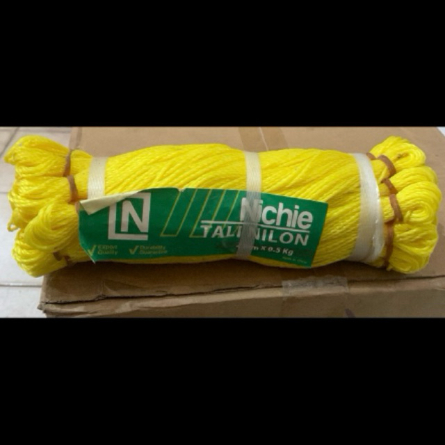 TALI TAMBANG NILON / TALI NICHIE PE KUNING ( 2mm x 0,5kg ) MURAH KUAT BERKUALITAS