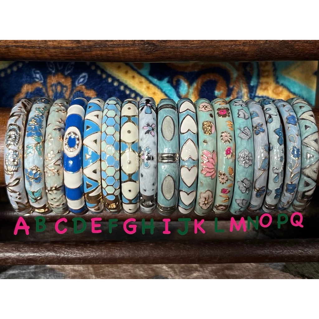 laulola // Caelus | Enamel Bangles Cloisonne Bracelets