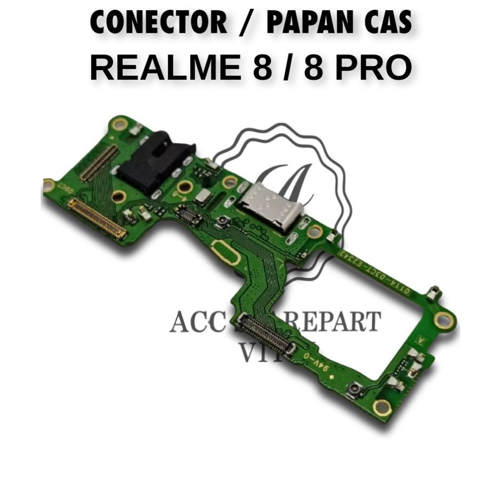 Papan Cas Realme 8 Realme 8 Pro Sub Board Charging Port USB Connector Konektor Cas Charger Board Spa