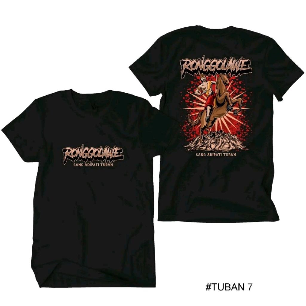 KAOS RONGGOLAWE SANG ADIPATI TUBAN MOTIF COKLAT MARUN