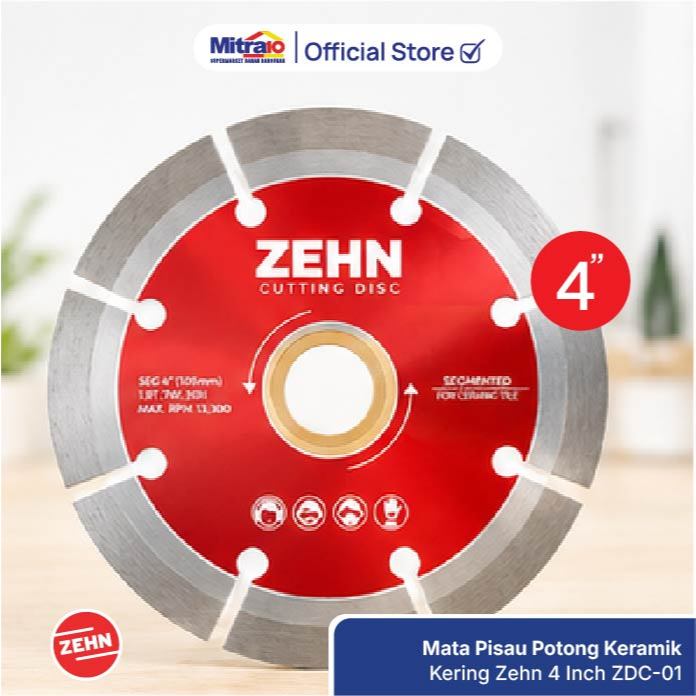 Mata Pisau Potong Keramik 4 Inch Zehn Diamond Blade Gerinda Disc Granit - Variasi Kering ZDC-01 & Ba
