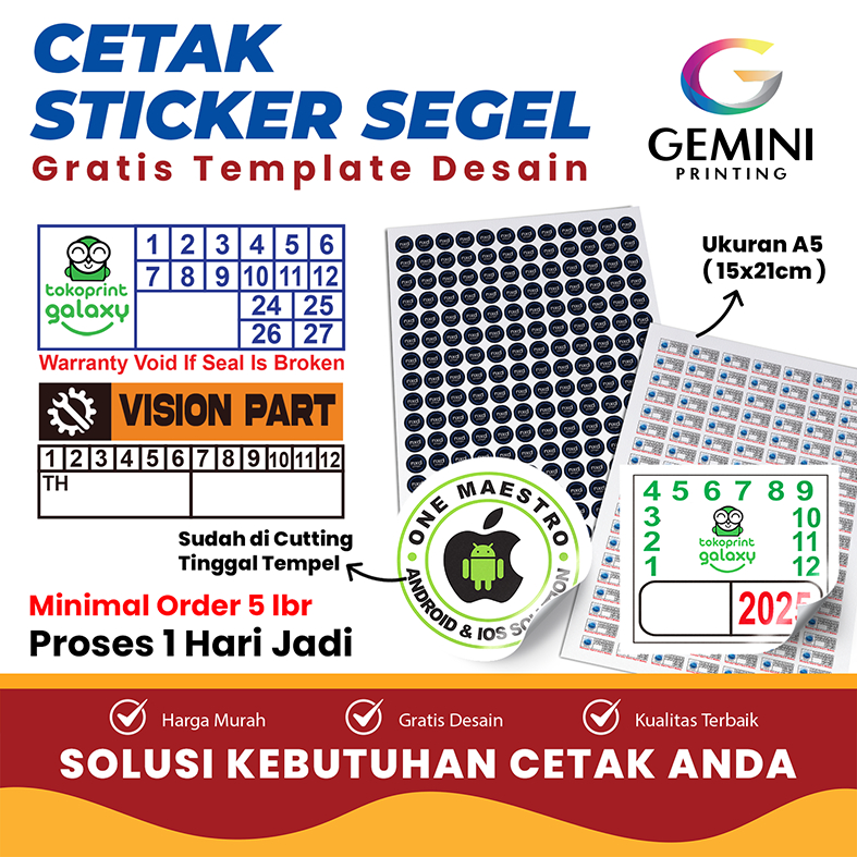 Stiker Segel Garansi Sticker Warranty Pecah Telur