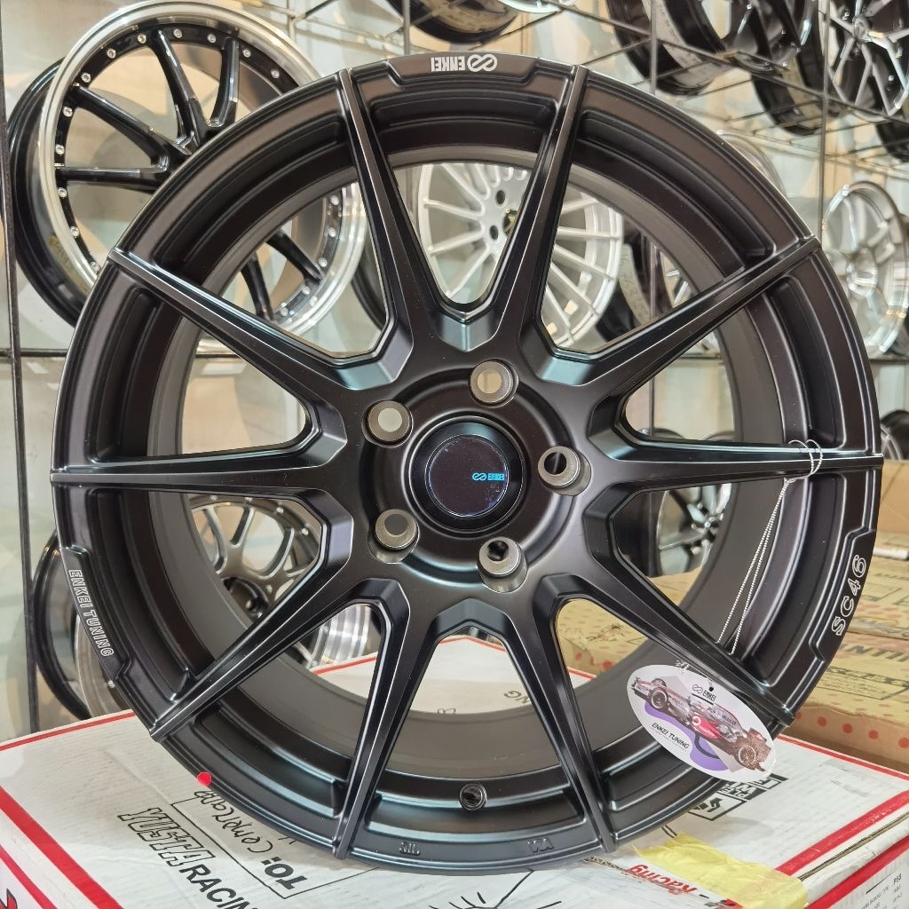 Velg Enkei Tuning SC46 Original Ring 17 Pcd 5x114,3 Et35 Satin Black