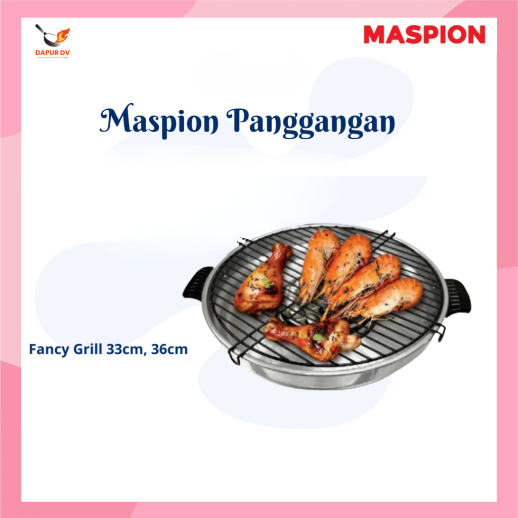 Maspion Panggangan Fancy Grill 34cm | Alat Pemanggang Sate Daging Putar - DV