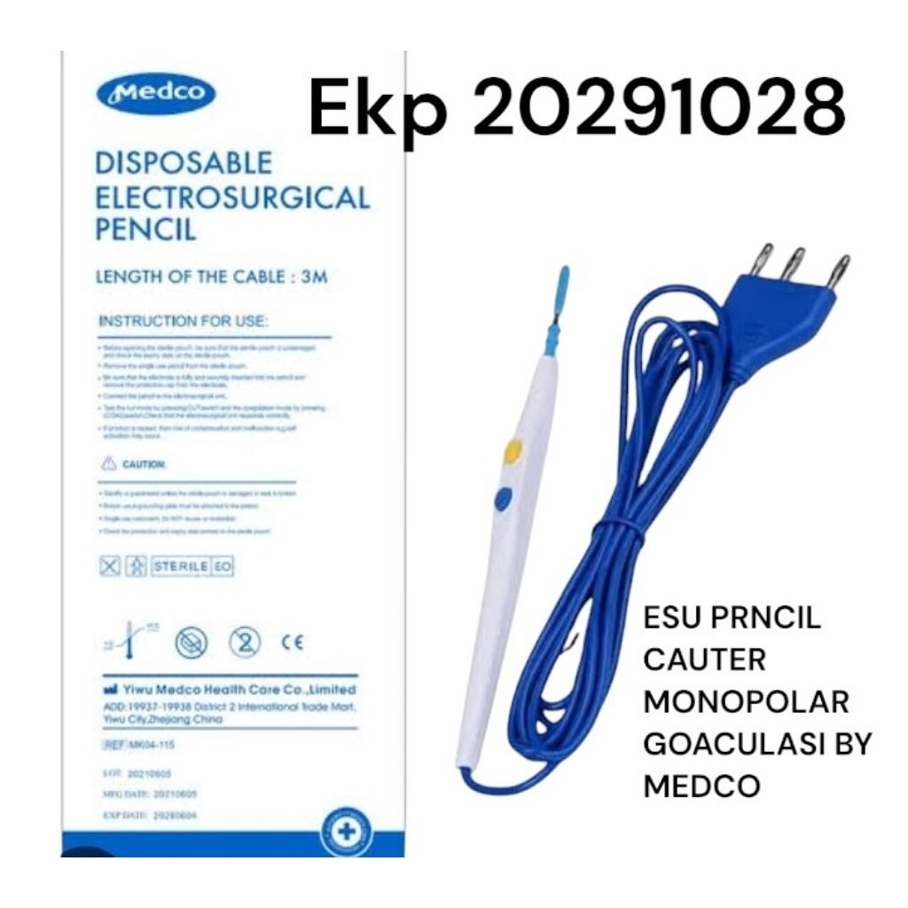 ESU PENCIL CAUTER MONOPOLAR  ELECTRO SURGICAL PRESISI MEDCO HEALTH CARE/ESU PENCIL CAUTER PENDEK