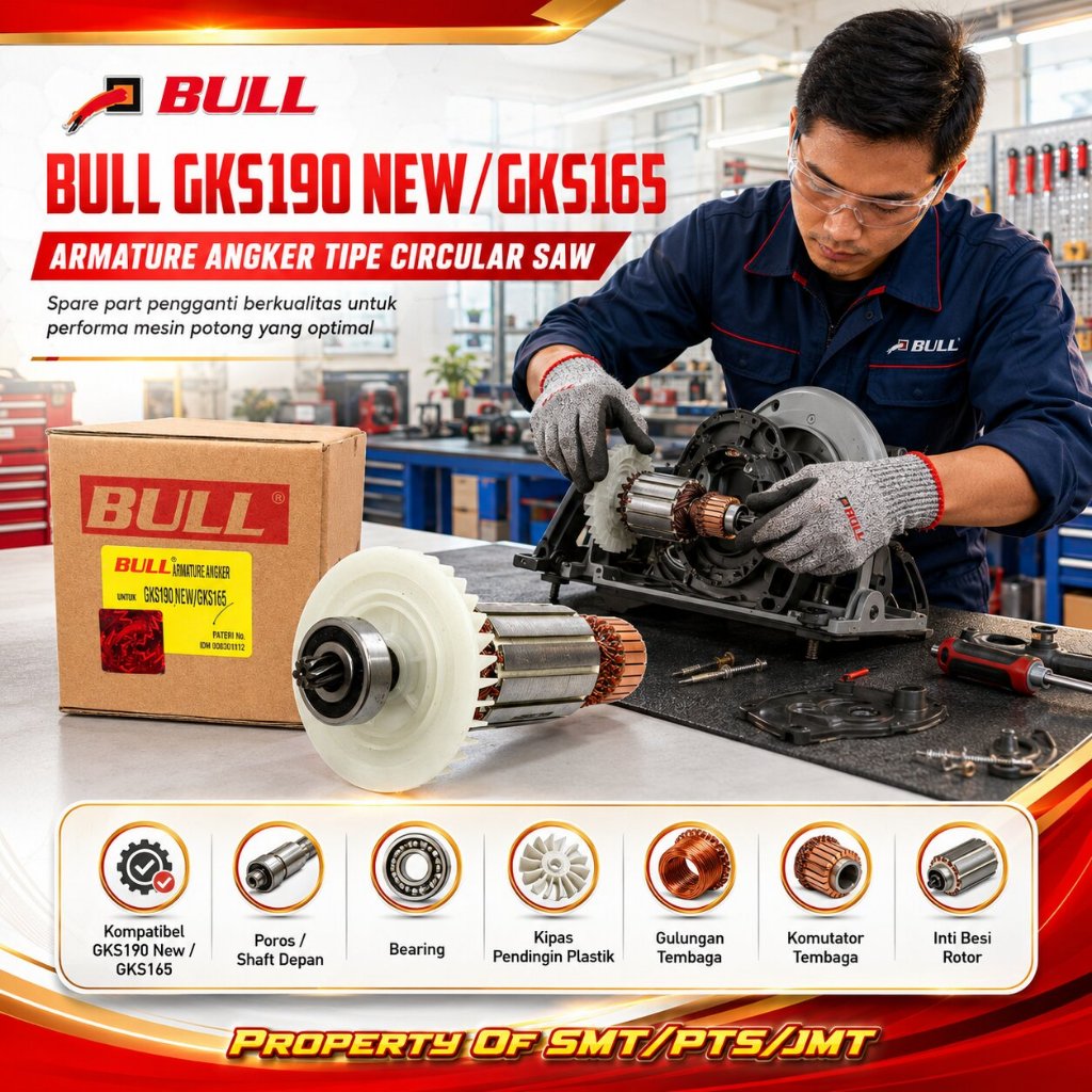 BULL GKS190NEW GKS165 armatur rotor angkur angker Mesin Circular Saw Bosch GKS 190 NEW GKS 165