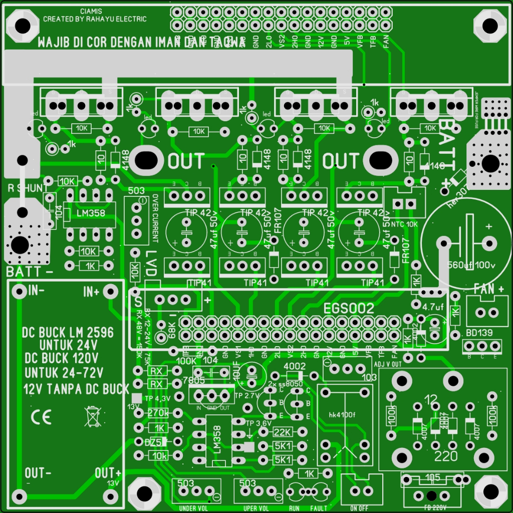 pcb inverter pure sine wave egs 002 full protek bonus r shut
