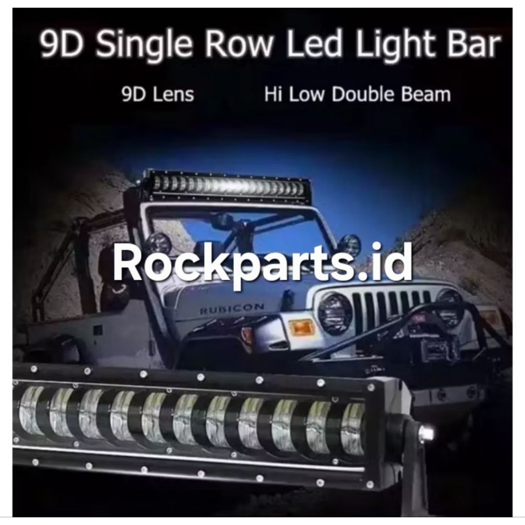 Led Bar Lampu Tembak Sorot Bemper atap mobil offroad Single Row 9d taft jimny katana hardtop cheroke