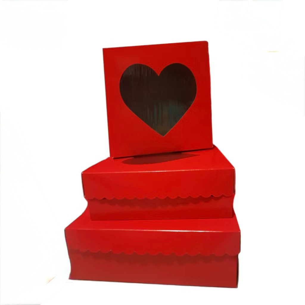 DUS LOVE MERAH UKURAN 22x22x8 (4PCS)