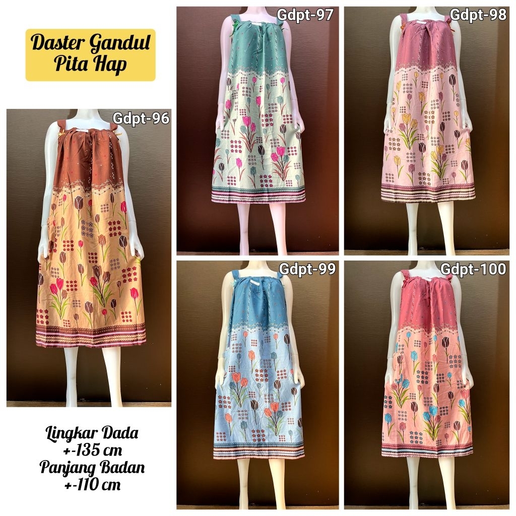 Daster HAP Gandul Pita Yukensi Premium Jumbo Cantik Adem Viral Kekinian Kain Nyaman Baju Tidur Motif