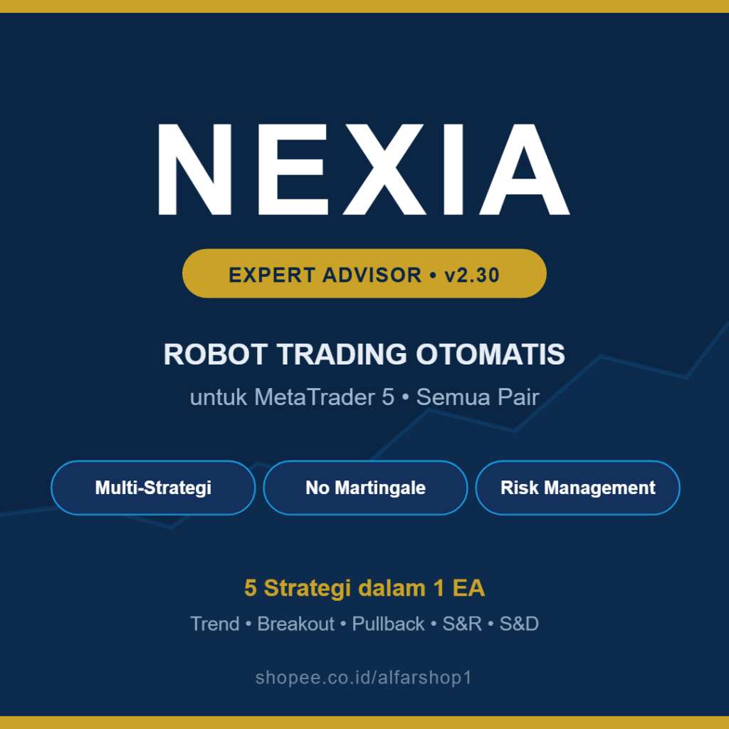 (Free VPS 1 bulan) Robot Trading Forex EA Nexia MT5 Auto Trading All Pair| Lisensi Resmi + Garansi