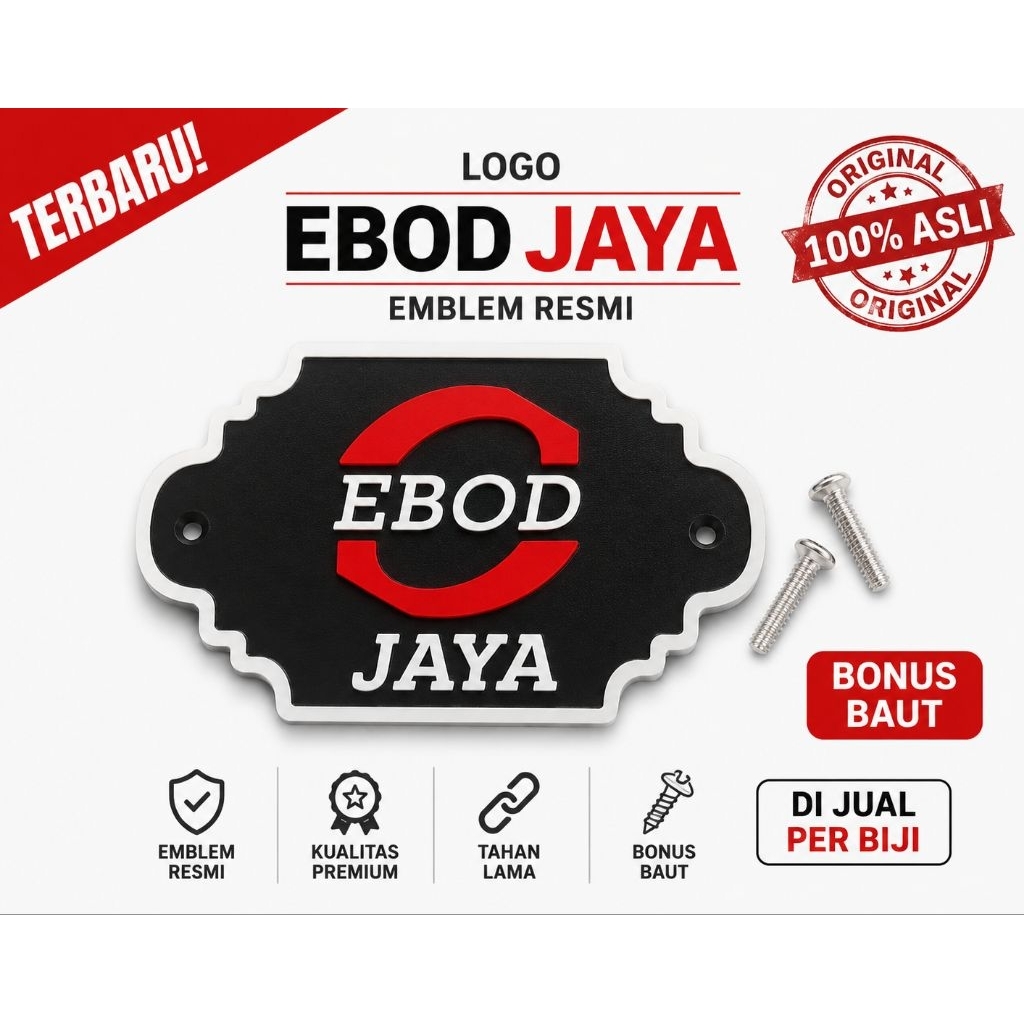 (ORIGINAL/ASLI)LOGO EBOD JAYA/EMBLEM EBOD JAYA RESMI ORIGINAL