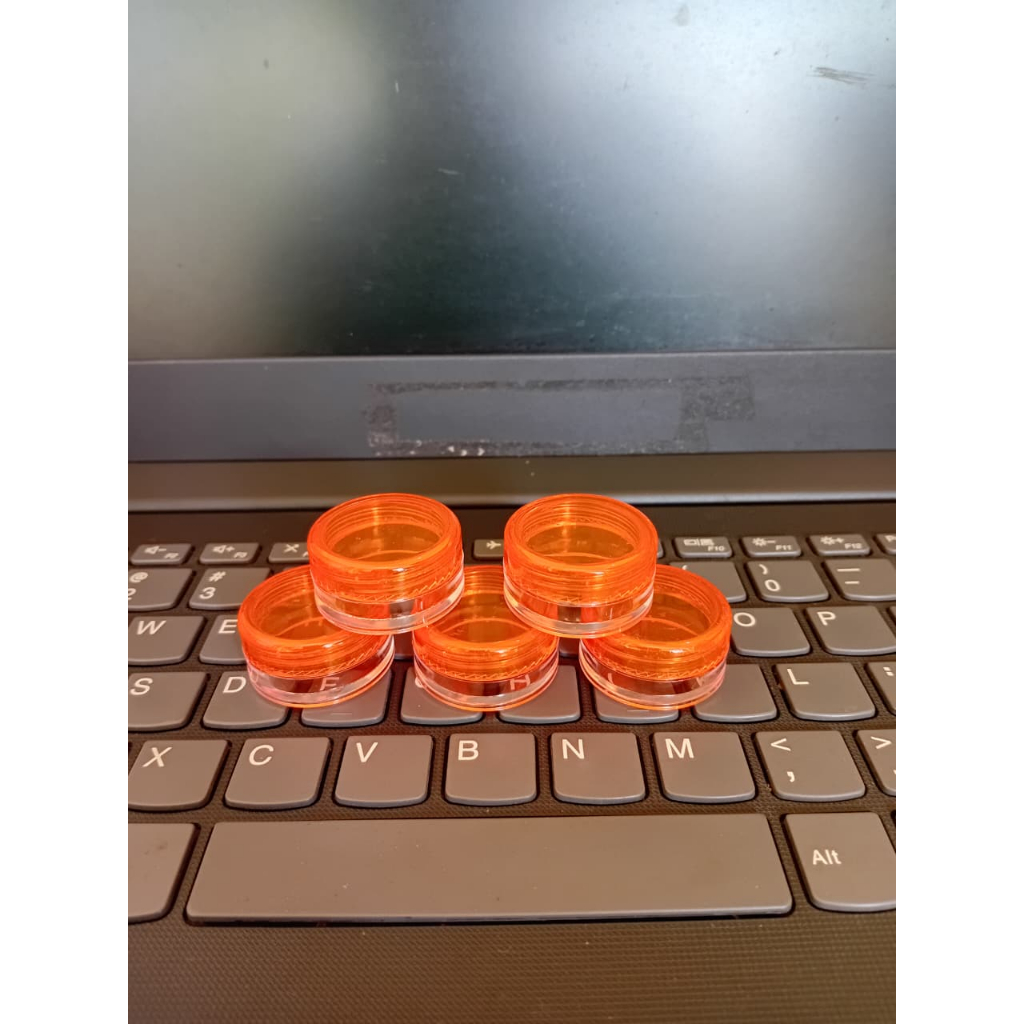 Pot Cream 5 gram Bulat / Pot jar 5 gr / pot kosmetik 5gr orange natural / pot salep 5gr