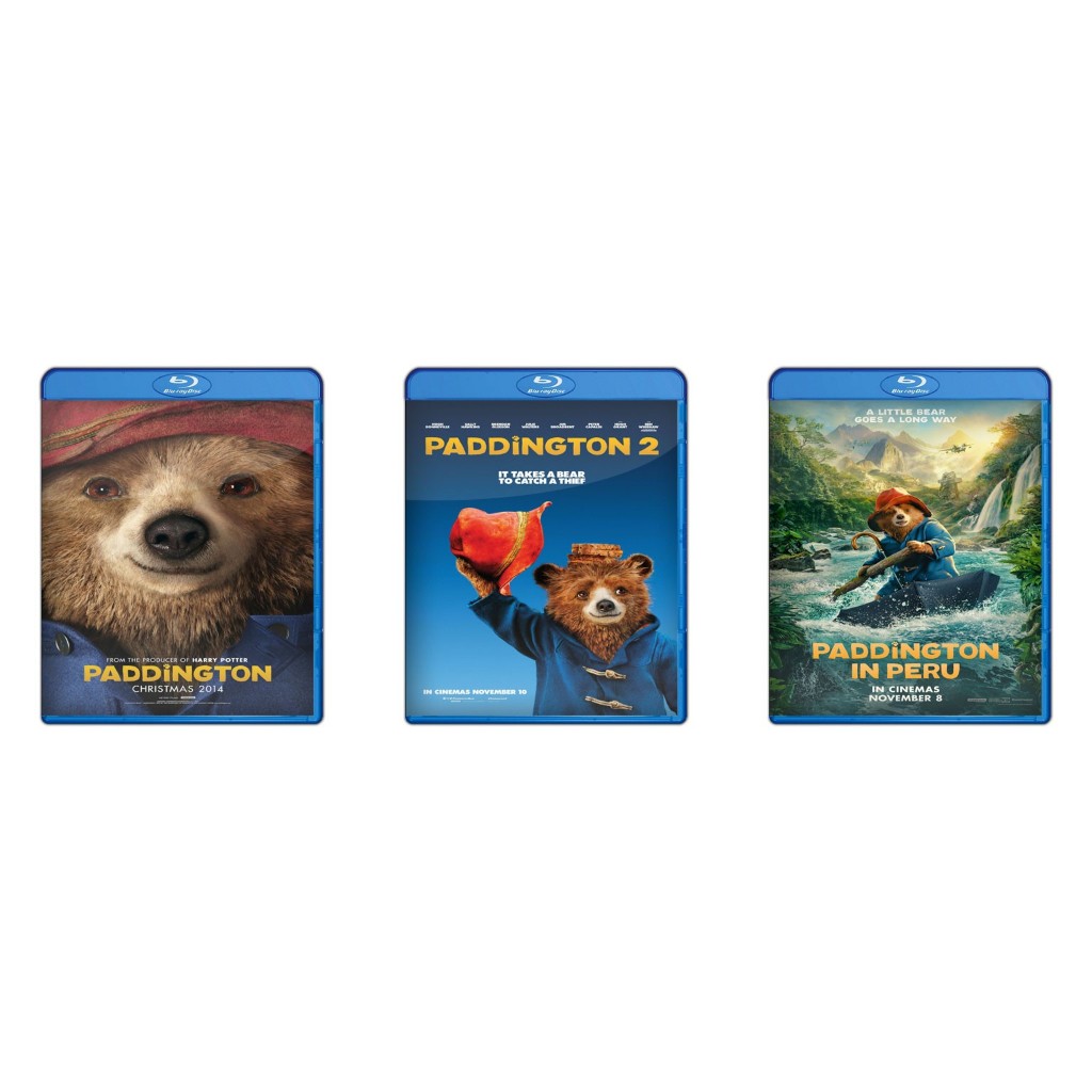 DVD Paddington (2014) + DVD Paddington 2 (2017) + DVD Paddington In Peru (2024)