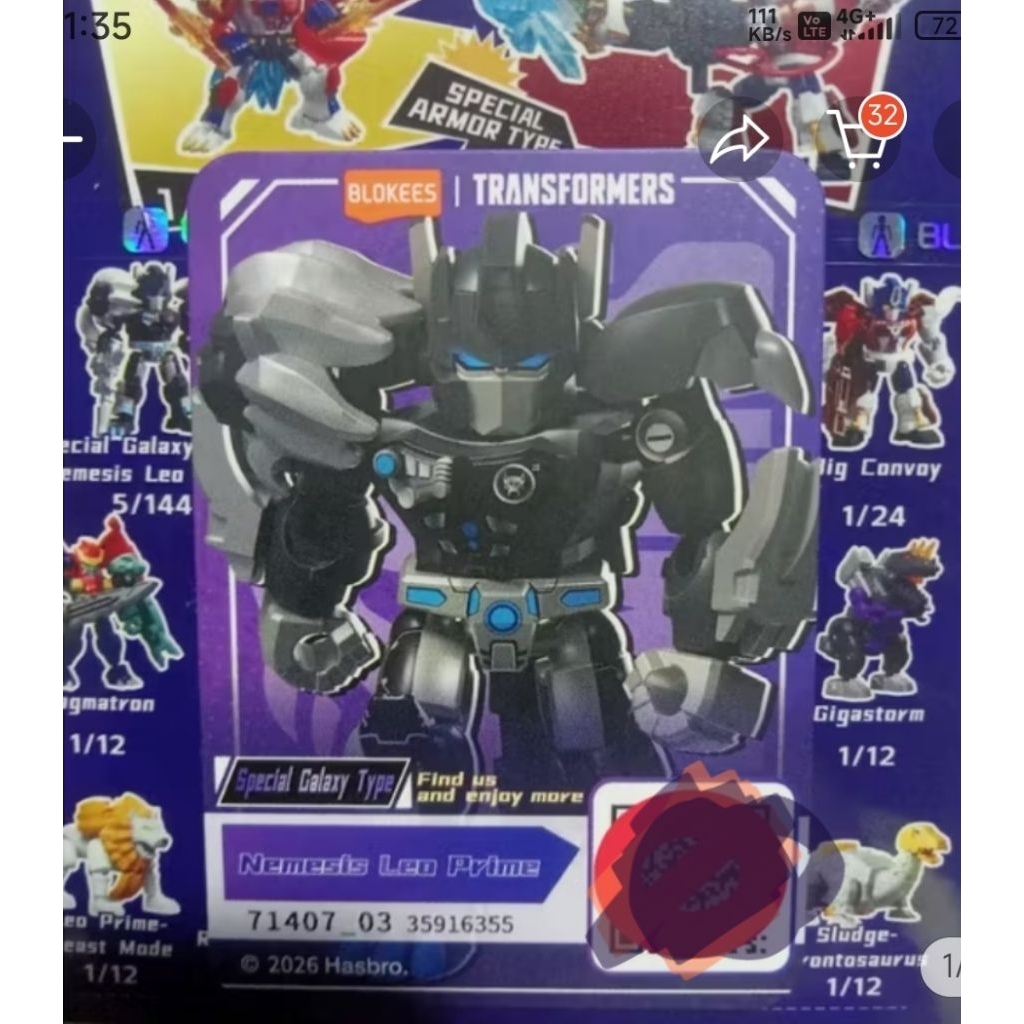 Blokes Nemesis Leo Prime Secret, Nemesis Prime Secret, blm rakit, blm scan. OFC