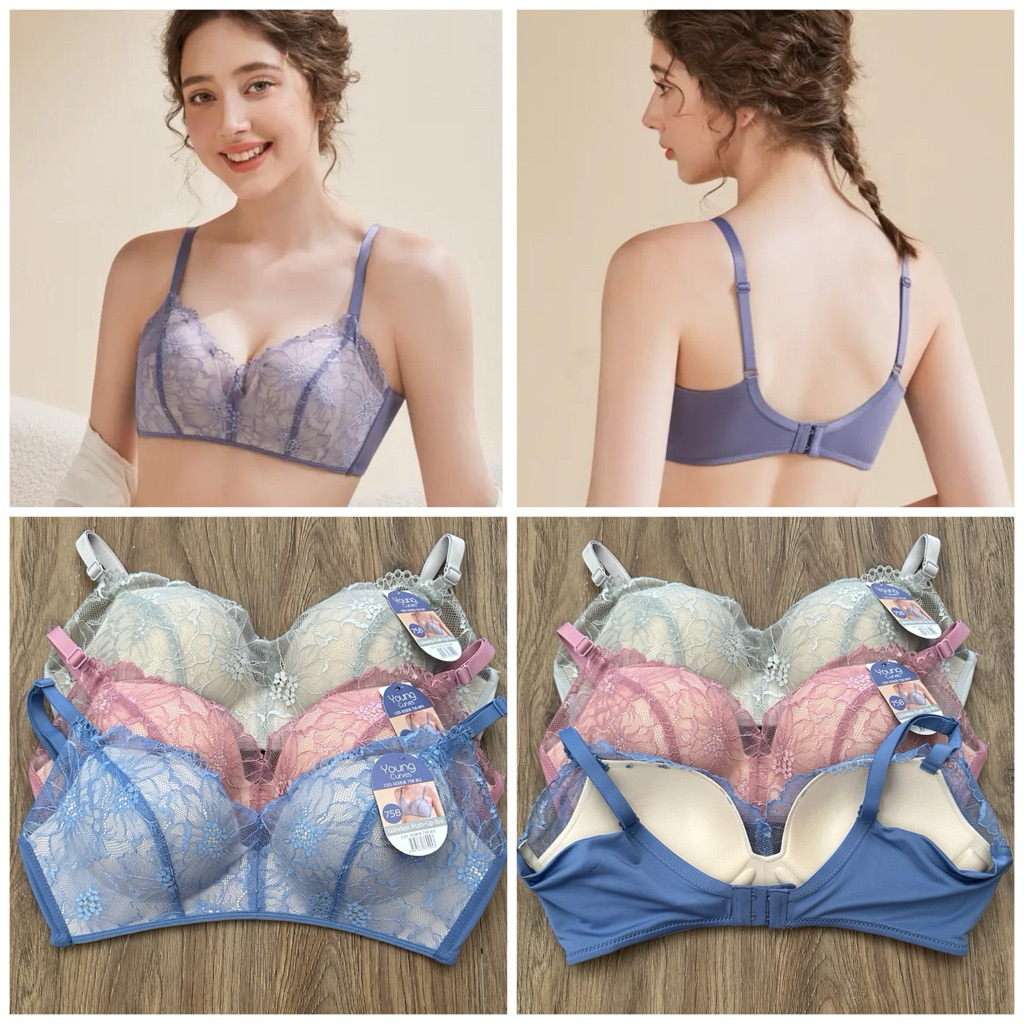 Young curves bra wireless C03-10381B push up bra branded
