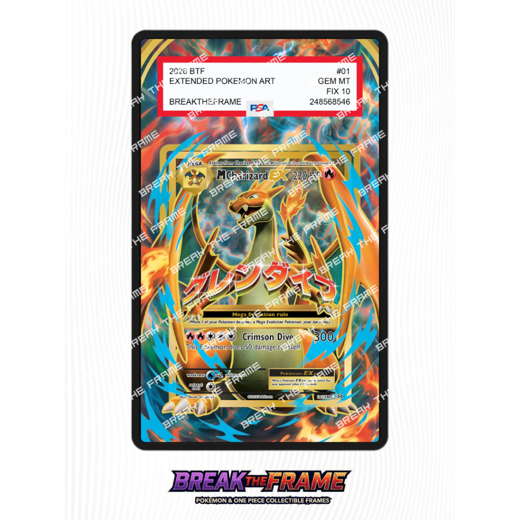 M Charizard EX - Evolutions #101 - Extended Art Pokemon TCG for Slab Guard / Slab Sleeve