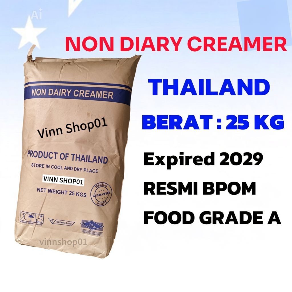 Non Dairy Creamer Thailand NDC-33 1 ZAK @25kg Krimer Susu Premium @1 zak